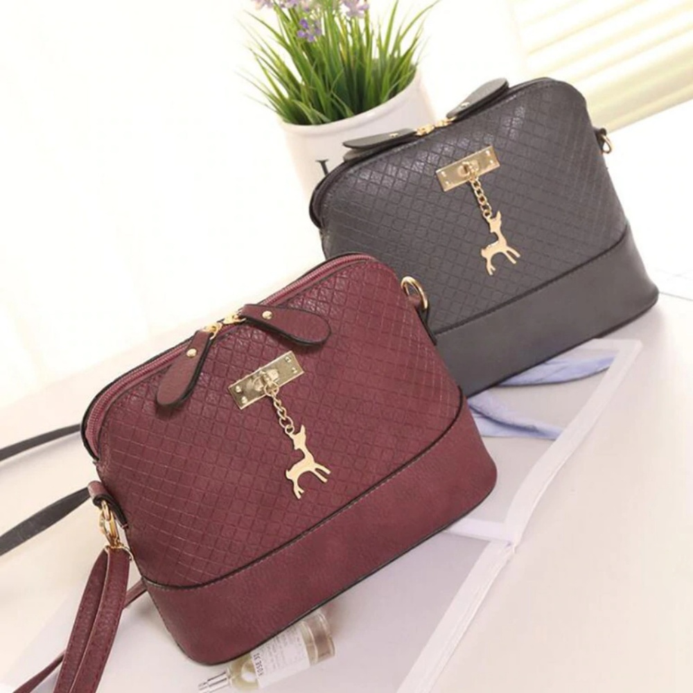Women's PU Soft Leather Pendant Deer Shoulder Bag